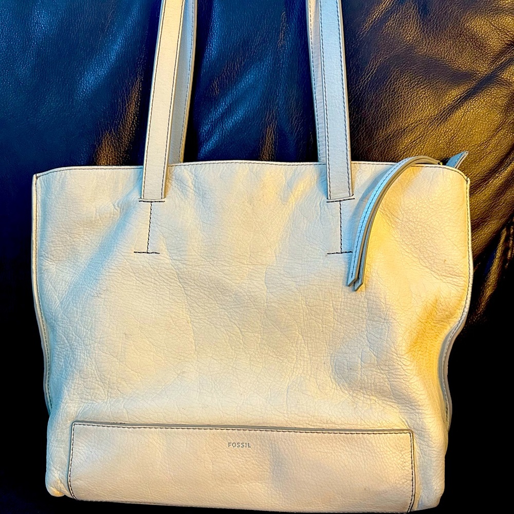 White Fossil purse